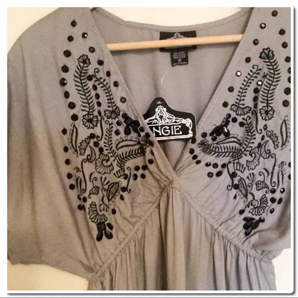 Boho Kimono Sleeve Hi Lo Dress - Picture 7 of 8