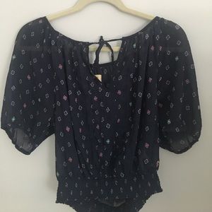 Navy blouse/beach cover up