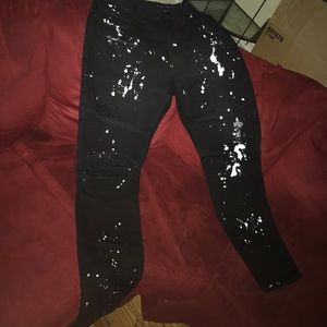 Embellish 2017 splatter Biker Jeans