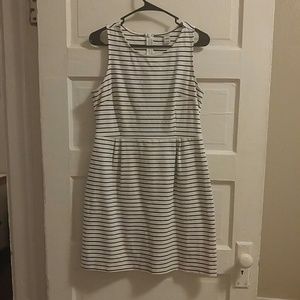 Horizontal Dark Blue or Black Striped Dress
