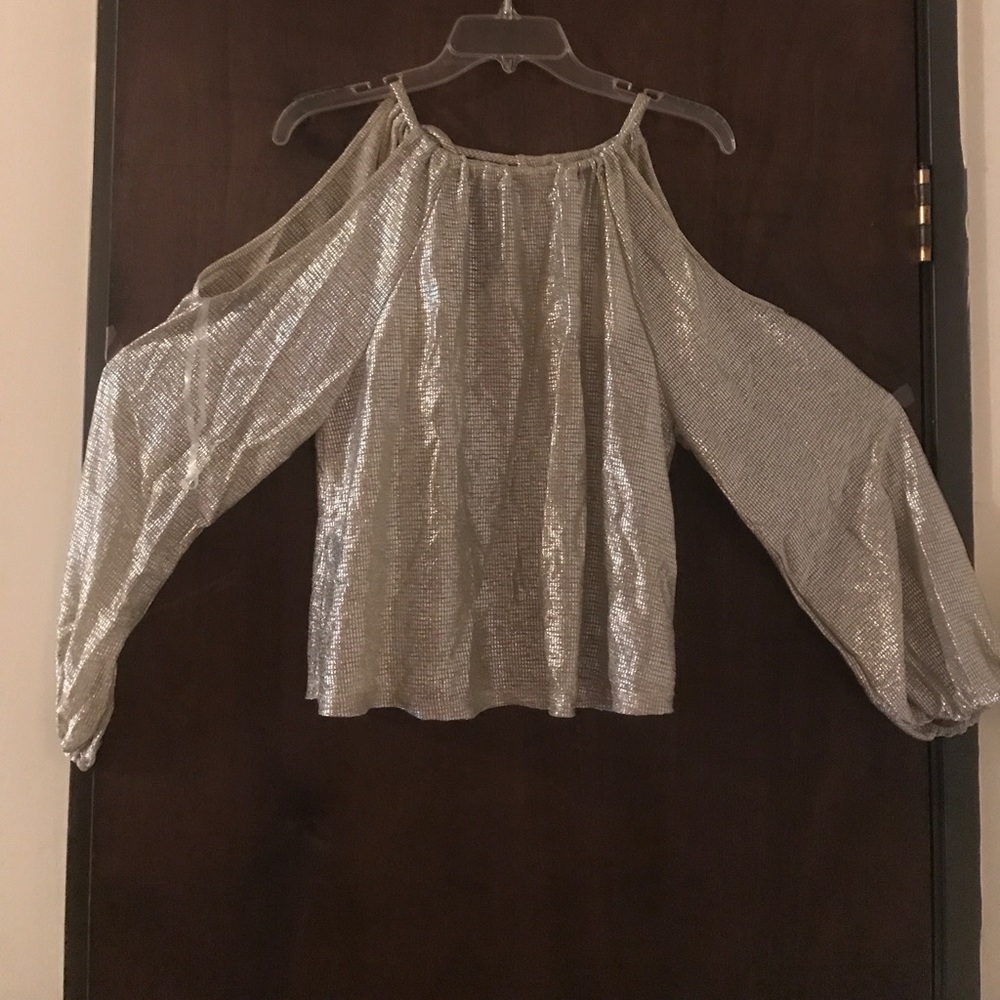 Silver dressy top