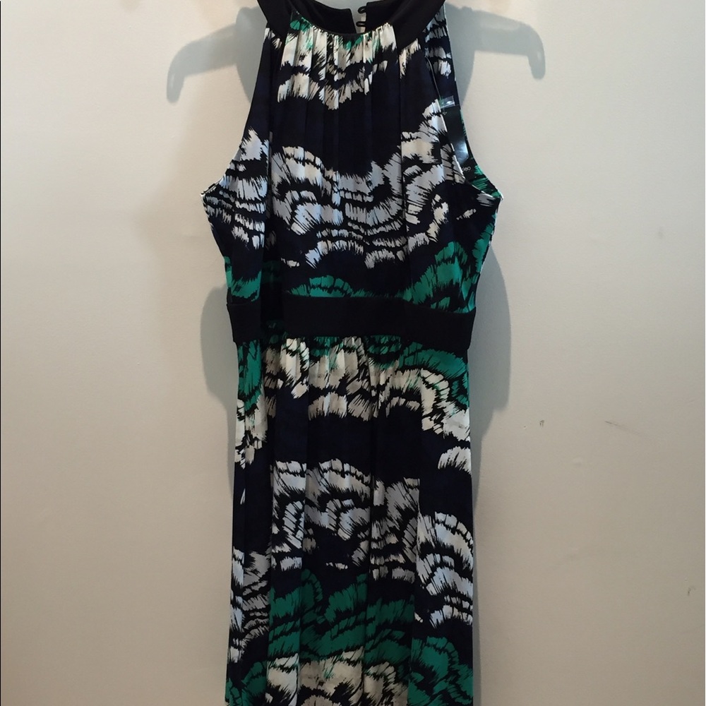 Max and Cleo Multi-Color Halter Dress.