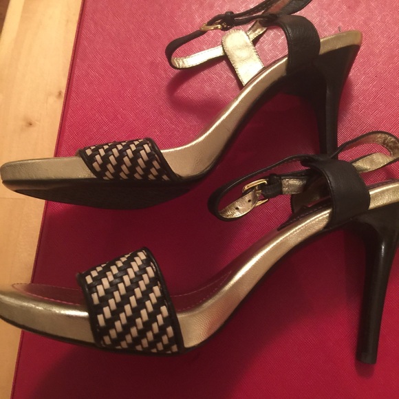 Isaak Mizrahi Strappy Stiletto Cocktail Sandals, size 7 1/2 M - Picture 2 of 3