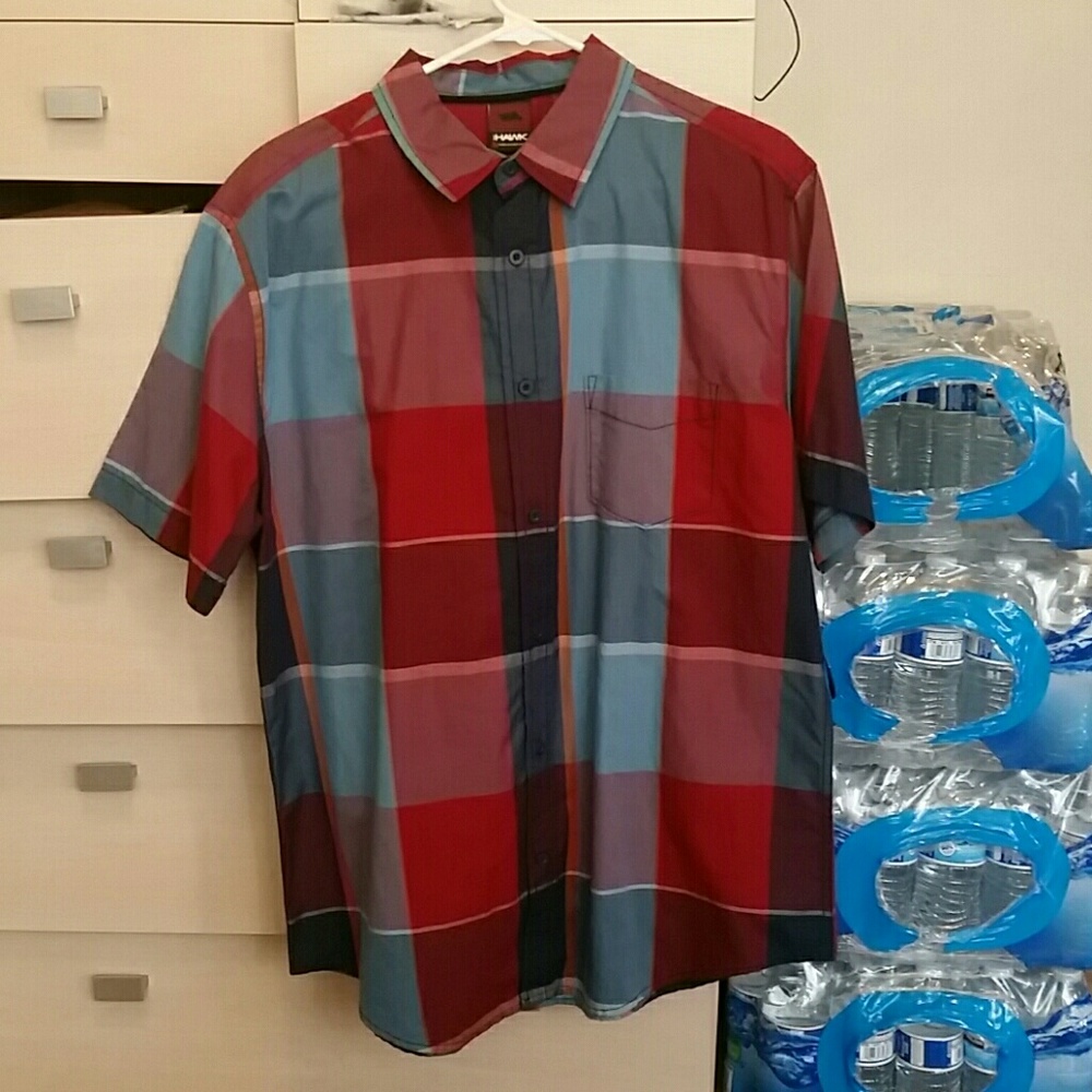 Red and Blue Button Down