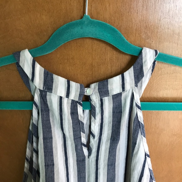 {Monteau} Stripe halter tank top, XL - Picture 3 of 5