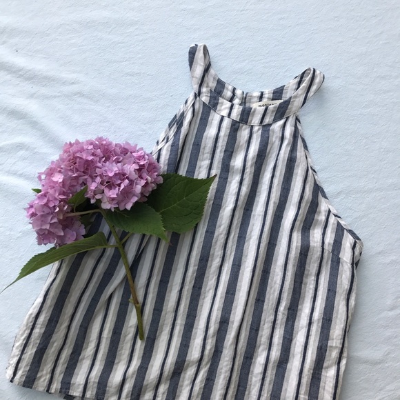 {Monteau} Stripe halter tank top, XL - Picture 2 of 5