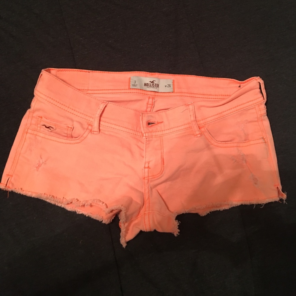 Neon Orange Hollister Shorts