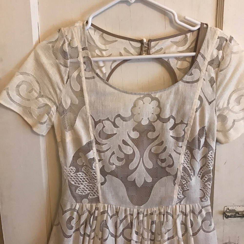 Anthro white lace dress - Picture 2 of 7