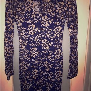 Black - gold lace dress