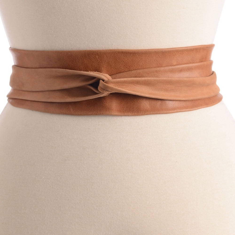 ADA Collection Leather Sash Wrap Belt