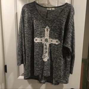 3/4 length Hi-lo sweater