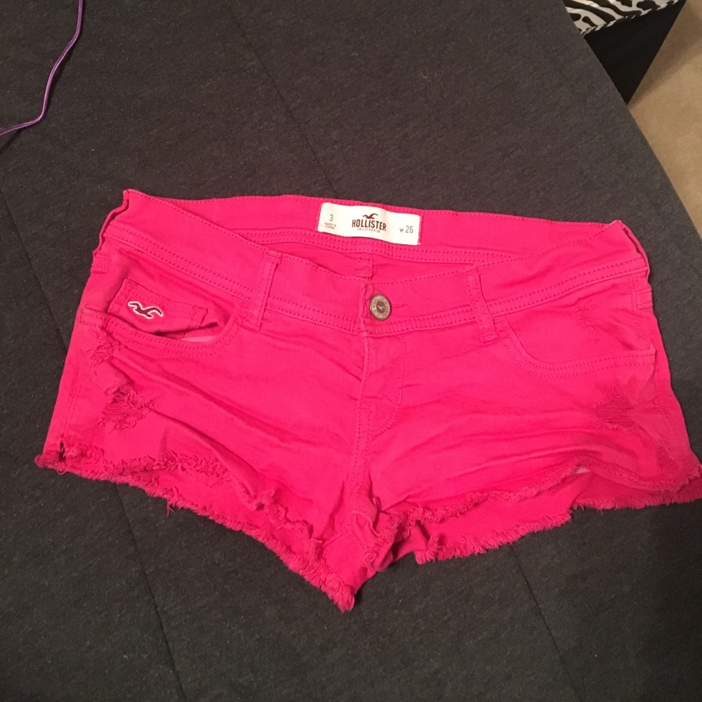 Pink Hollister Jean Shorts.