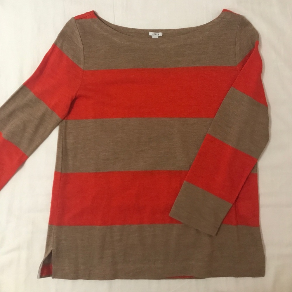 J.Crew Rugby stripe boatneck top