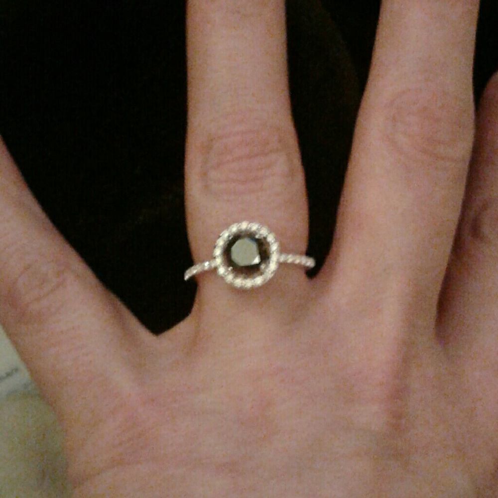 💎SALE💎NWT/COA Natural Diamond/Zircon Solid925sRg - Picture 2 of 4