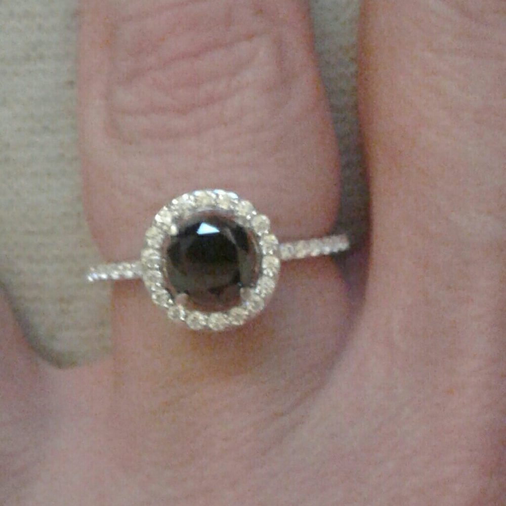 💎SALE💎NWT/COA Natural Diamond/Zircon Solid925sRg - Picture 3 of 4