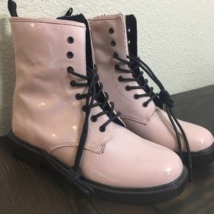 Princess Vera Wang pink combat boots