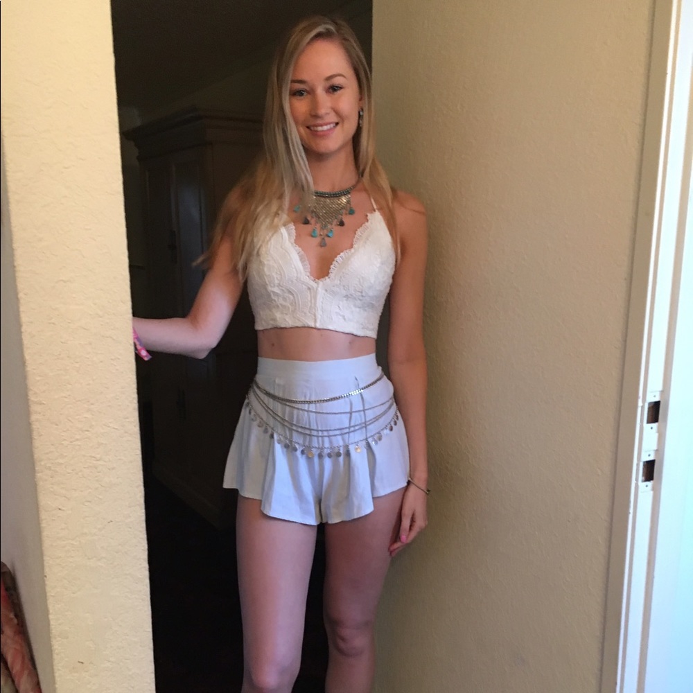 LF light blue Chambray Shorts