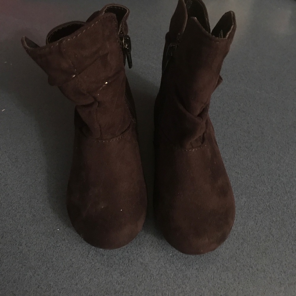 Toddler girl sz 6 black side bow boots girls