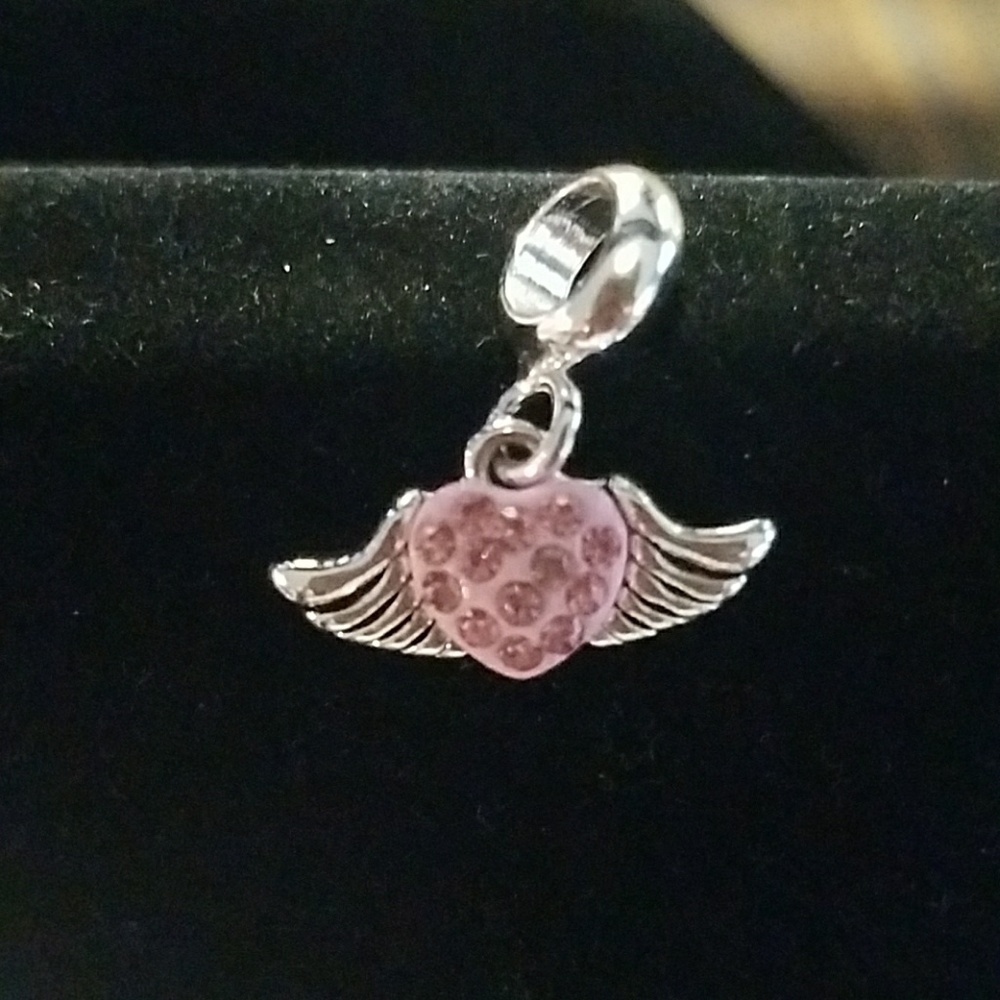 Gorgeous heart / wings charm