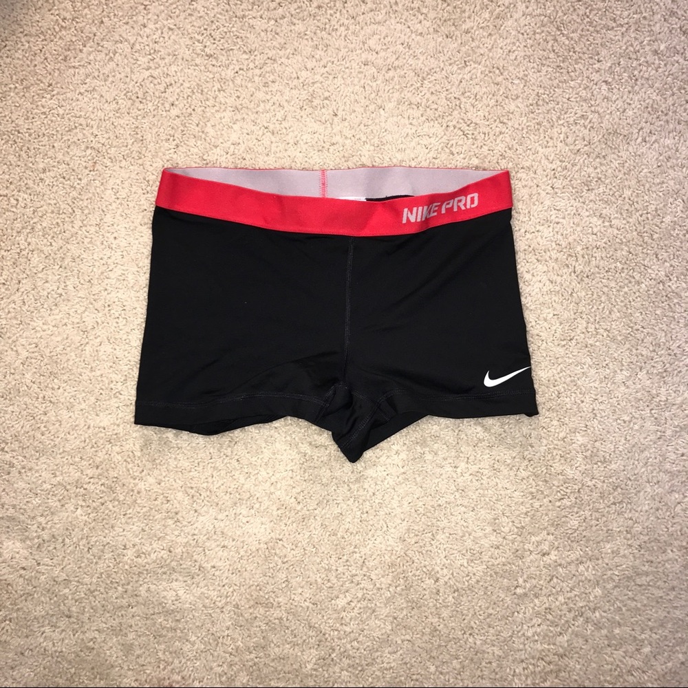Black Nike Pro Spandex w Red Band