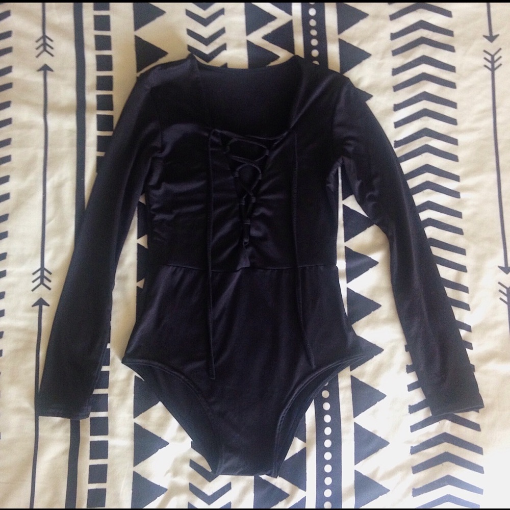 Brandless string tightened onesie