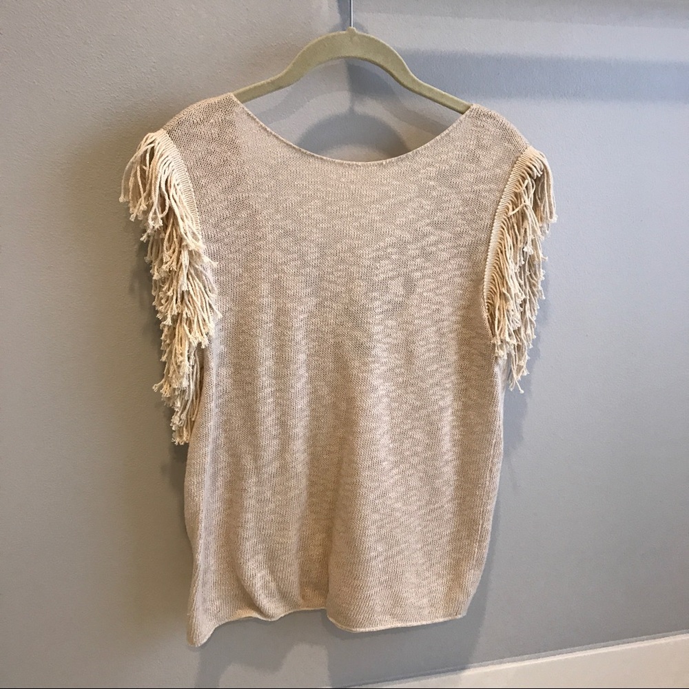 SAM & LAVI Fringe Knit Tank