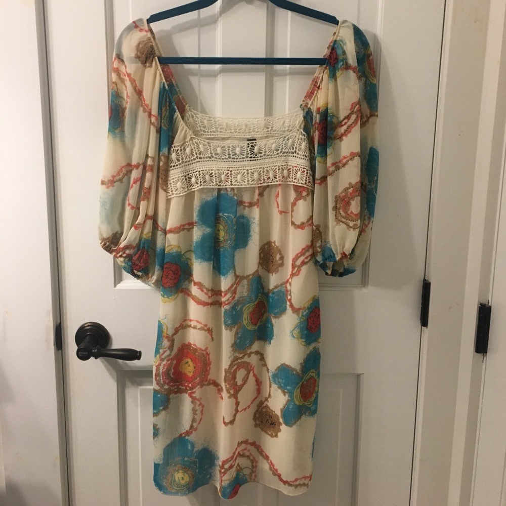 Floral bohemian style dress
