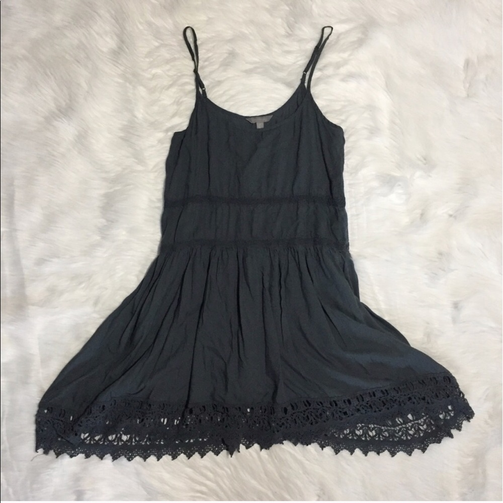 {SOLD} Rubbish // Moss Green Drop Waist Dress