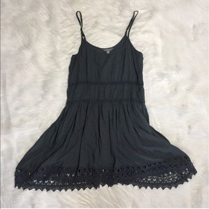 {SOLD} Rubbish // Moss Green Drop Waist Dress