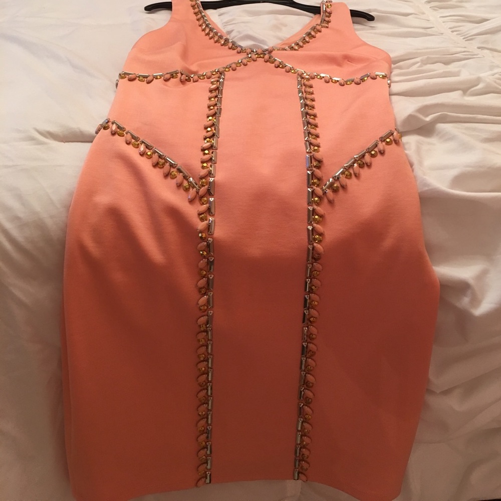 Peach jeweled dress - Picture 4 of 4