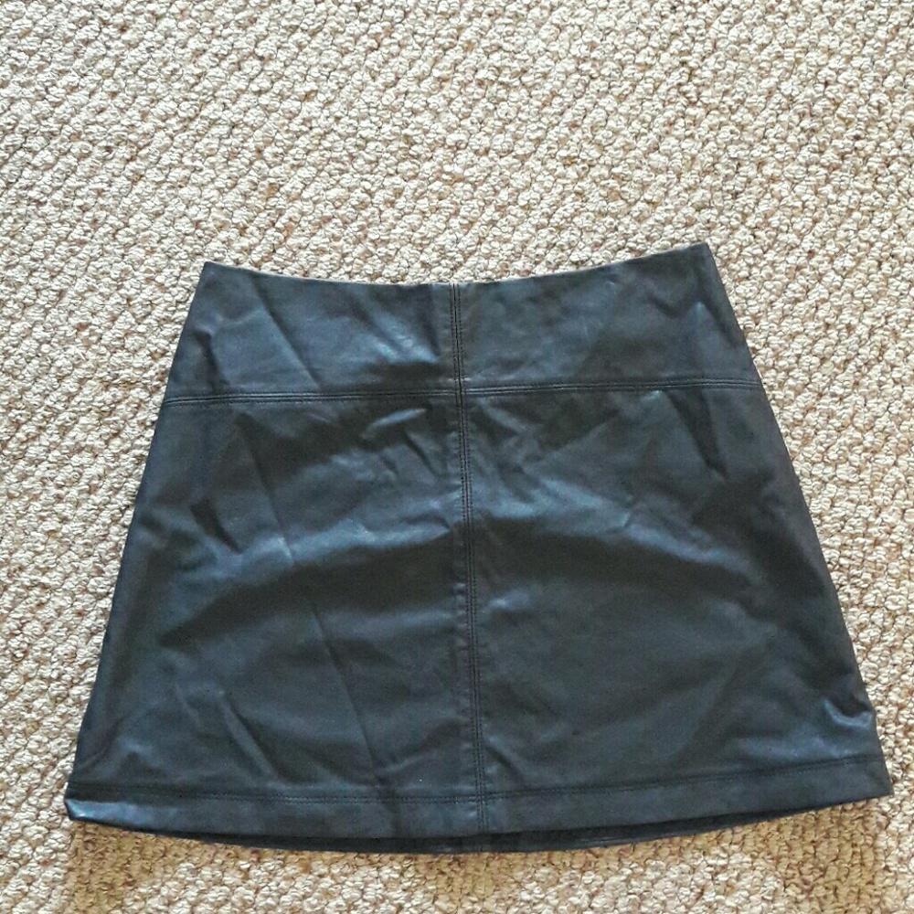 Faux leather skirt