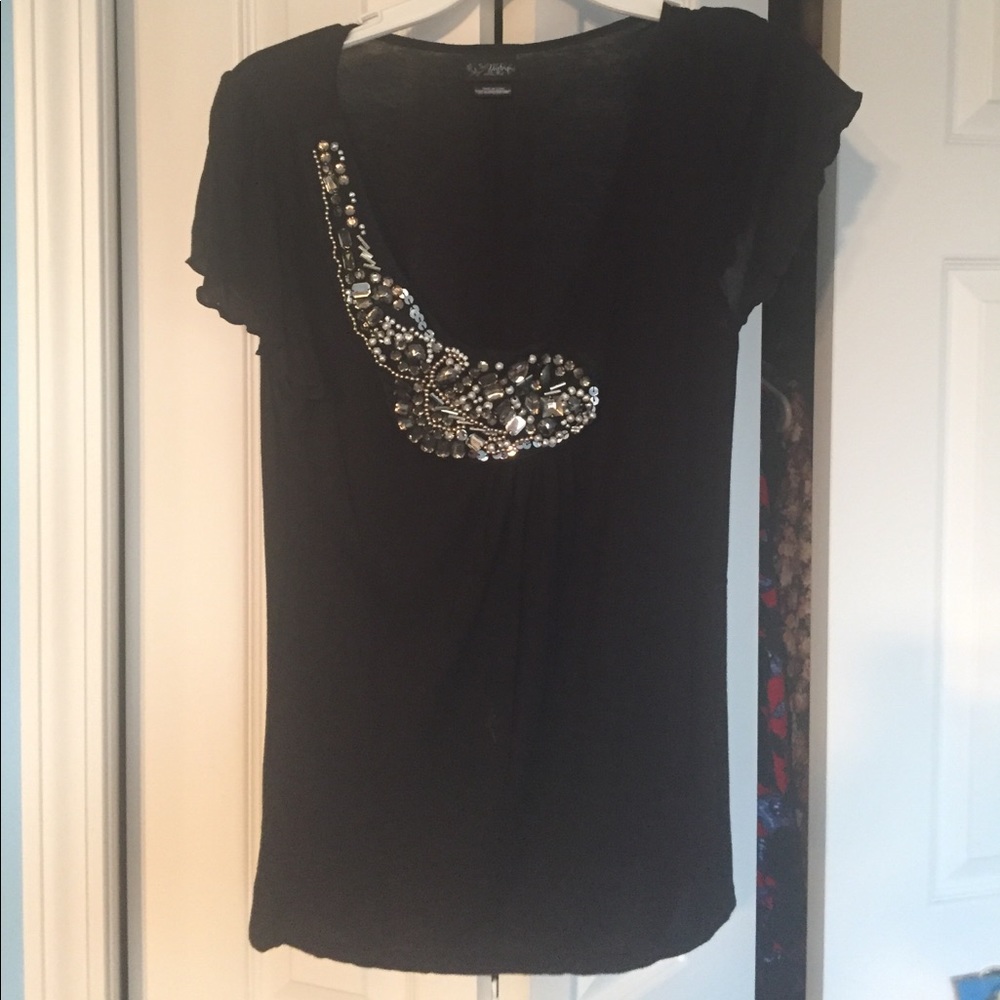 Jeweled black shirt
