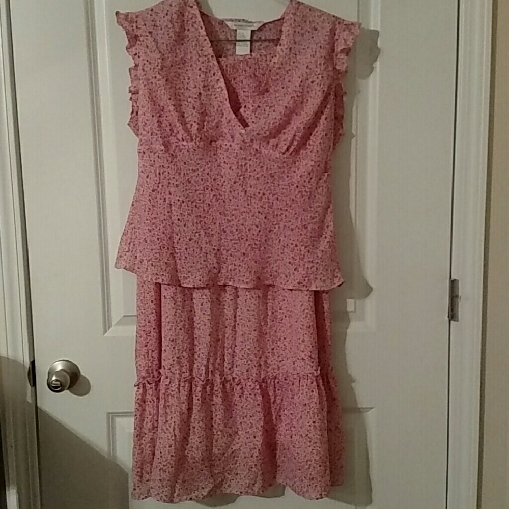 Melrose Studio pink & white skirt w/ matching top.
