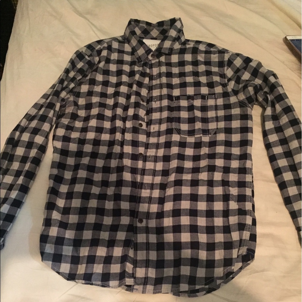 Navy and grey flannel
