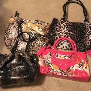 Four print purses