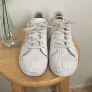 Adidas All White Shell Stoes