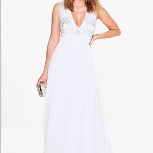 Melli Embellished Maxi Dress White