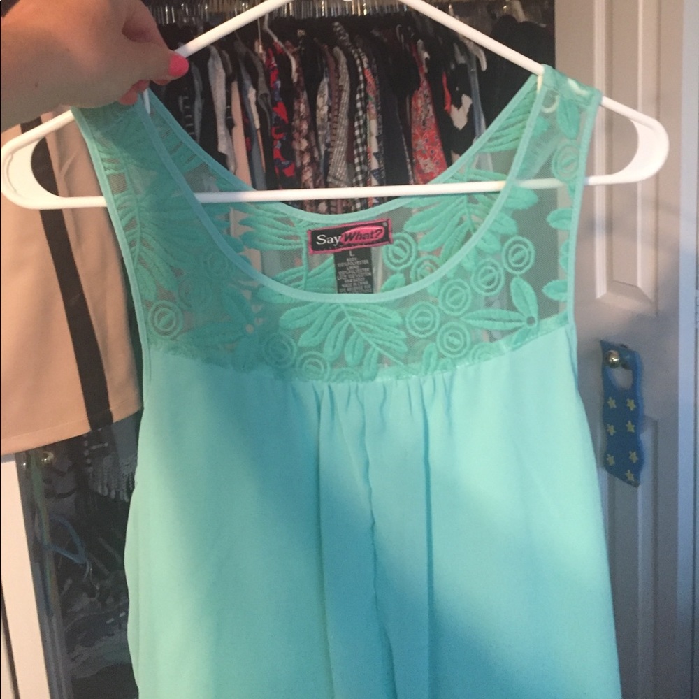 Turquoise summer flowy dress