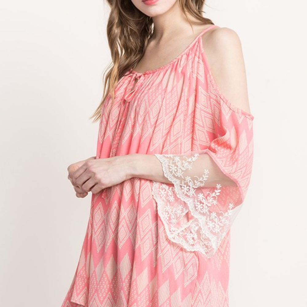 Cold Shoulder Lace Tunic