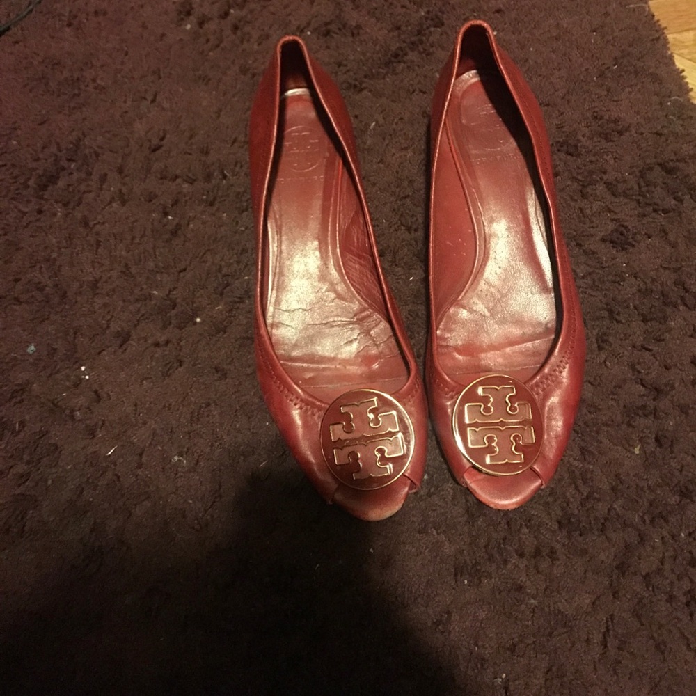 Tory burch flats wedges