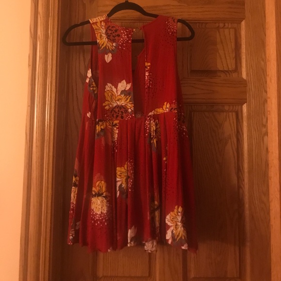 Free People red floral dress - Picture 3 of 3