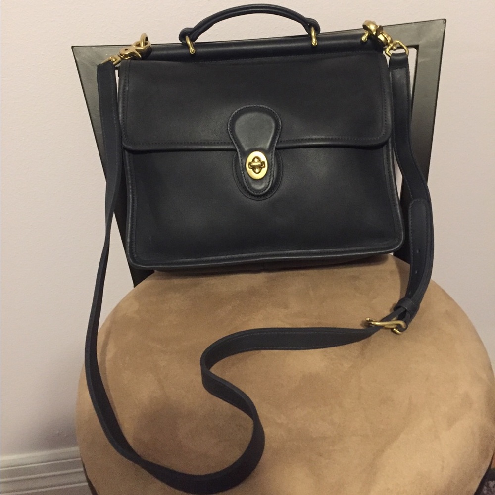 Vintage Coach-Wills Leather Messenger Bag
