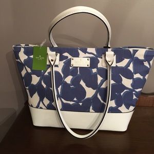 Blue floral purse