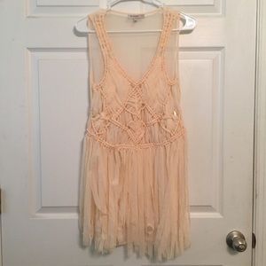 Sheer Blush Pink Tank Top