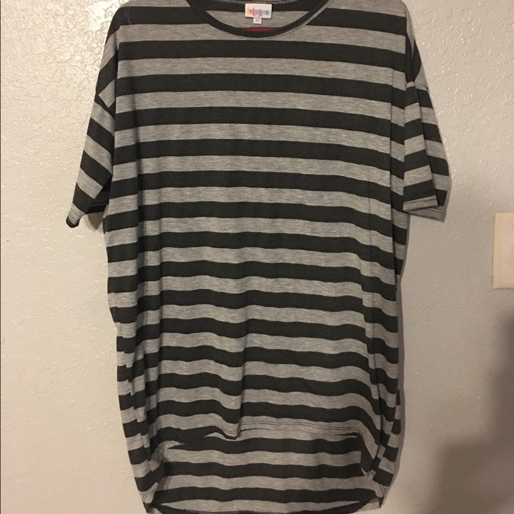 Black and gray striped lularoe irma!! Xs