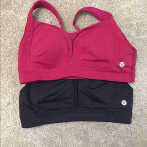 Two lululemon tata-tamer bras!
