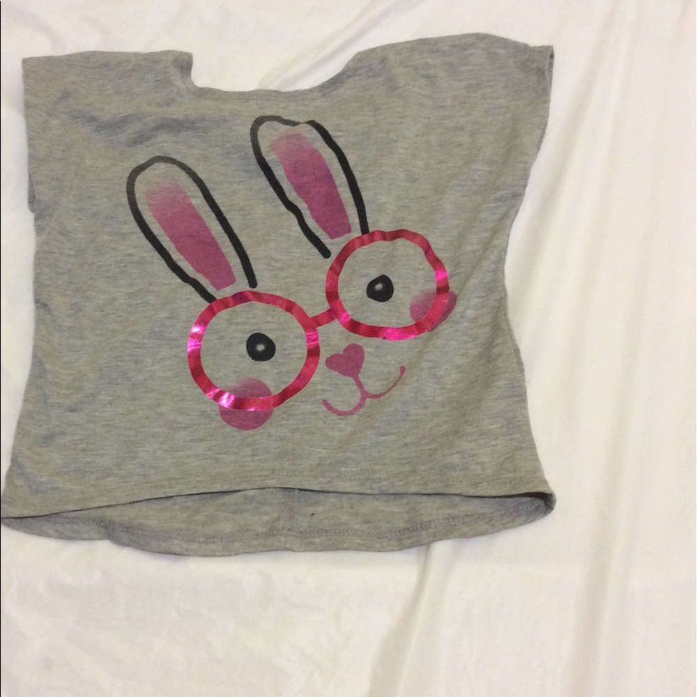 NWT Bunny face Girls Crop Top by Kiddo