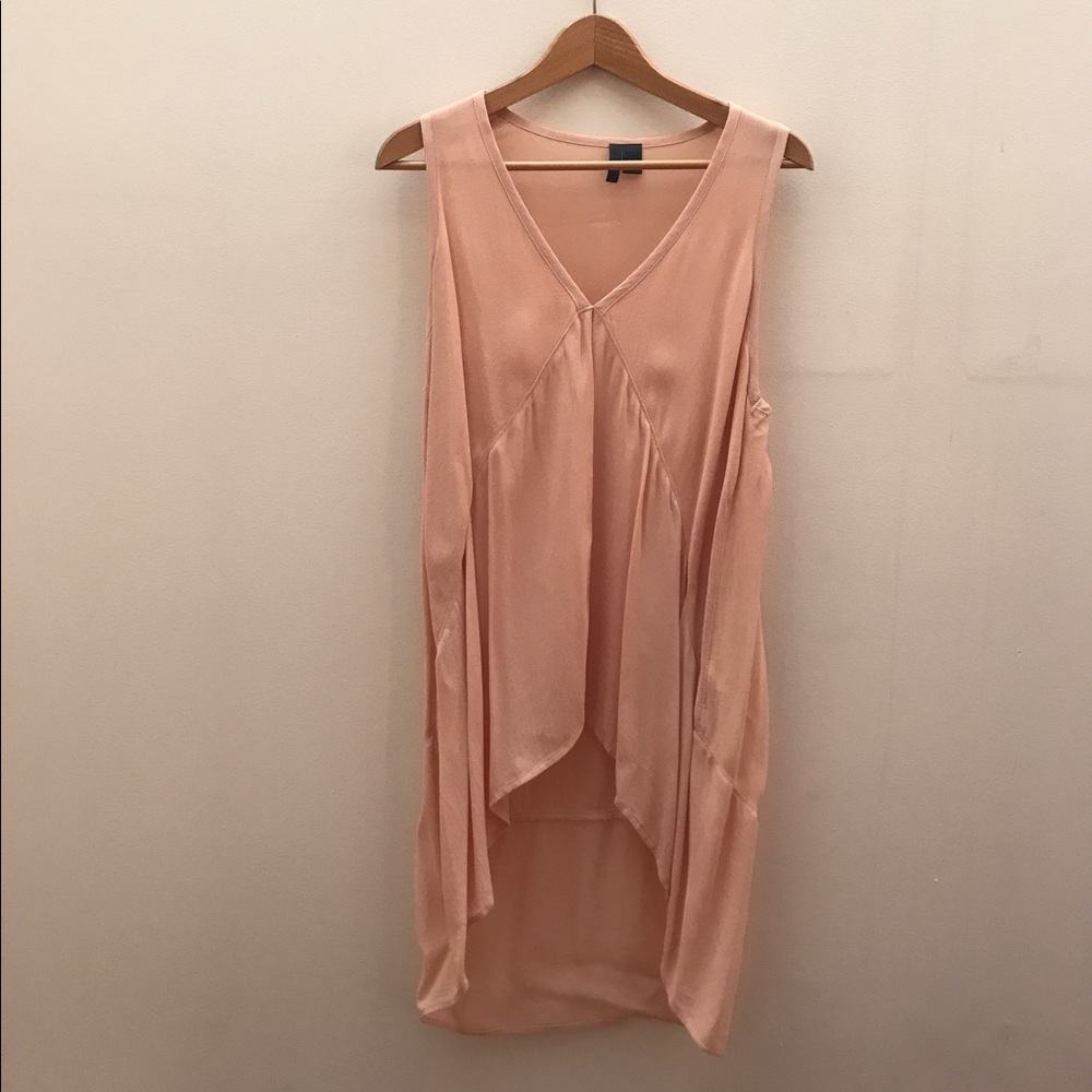 Anthropologie Left of Center Peach Long Tank