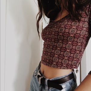 AZTEC PRINT CROP TOP