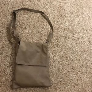 Tan cross body bag